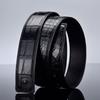 Leather Alligator Leather Belt Does Not Take The Lead, Men'S Business Leisure Smooth Buckle Double-Sided Alligator Belt Body