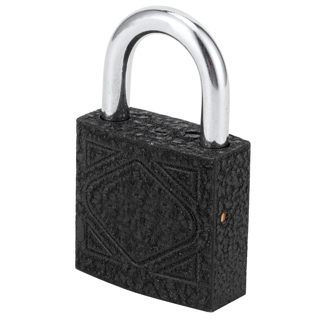Padlock Brass Core and Thickened Black Iron Door Lock for Home Dormitory Portable Padlock50mm