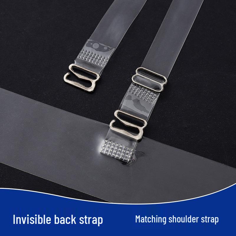 Adjustable Transparent Bra Straps with Steel Buckles for Evening Gowns and Wedding Dresses