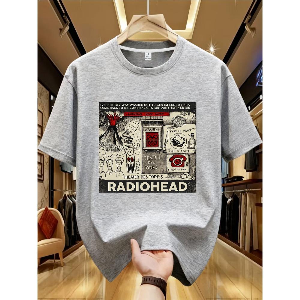Vintage Classic Radiohead Tees North America Tour Rock Tshirt Hip Hop Street Casual Top Sleeved Tops Tees