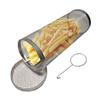 Rolling Grilling Basket Round Stainless Steel Grill Basket for Outdoor Grilling Fish Shrimp Meat Vegetables Fries Small 20x9.4cm
