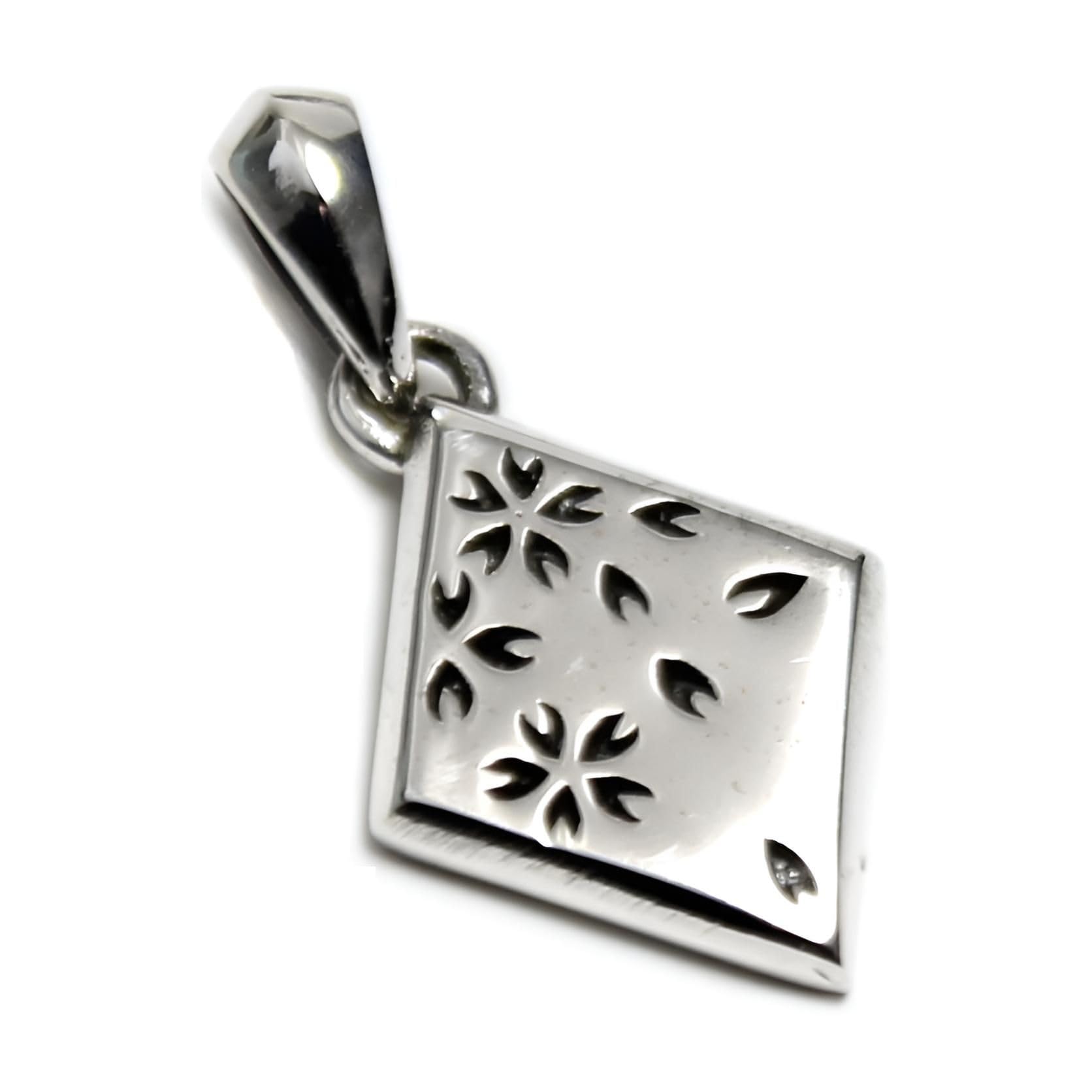 Oriental Vibrations - Cherry Blossom Pendant Top - Silver Pendant