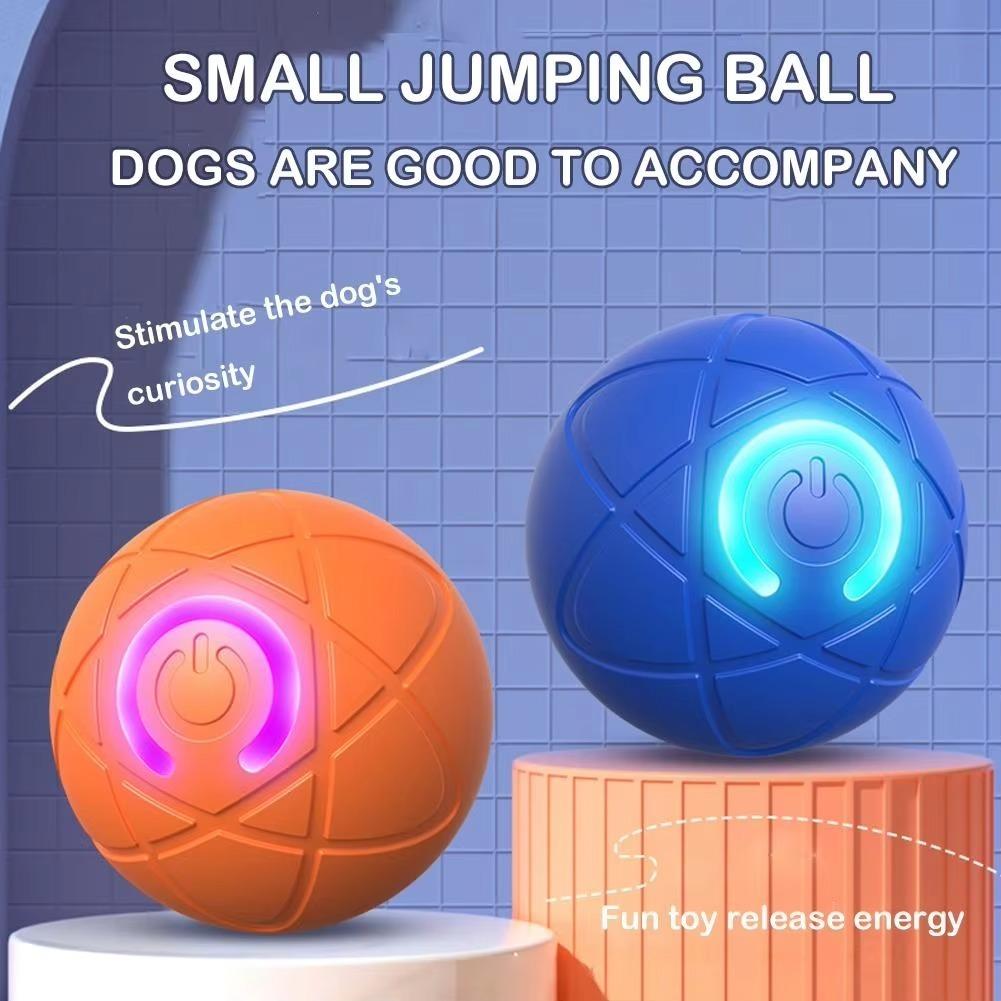 Pet Toy Ball Automatic Moving Dog Toy Ball Smart USB Jumping Rotating Electronic Interactive Dog Chew Toy Ball for Puppy Product