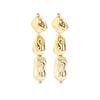 Design Sense Irregular Special-Shaped Ccb Round Bead Stud Earrings, Fashionable Imitation Pearl Water Drop Fringed Earrings For Women