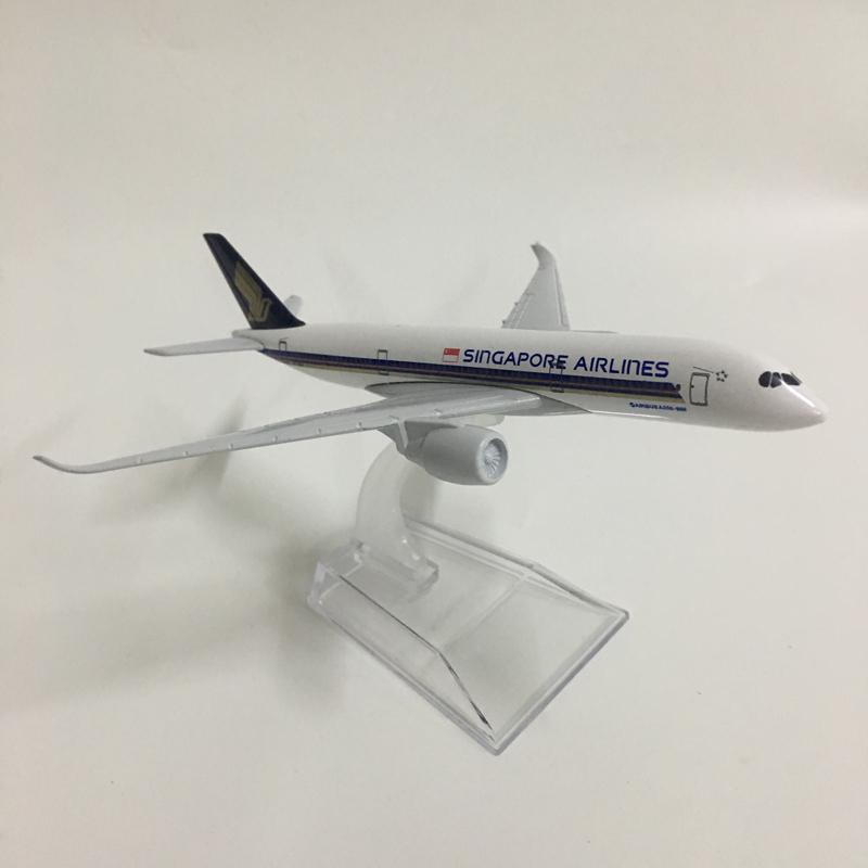 Jason Tutu 16cm Singapore Airways Airbus A350 Model Airplane Diecast Metal 1/400 Scale Planes