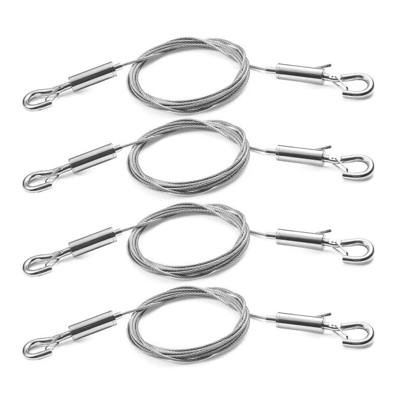 Câbles en Acier Inoxydable Cordelette à Tirer Automatique Réglable DIY pour Pêche Levage Câble Tentes Carrées Accrochage Vêtements Quincaillerie