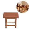 Simulation Miniature End Table 1/12 Scale Doll House Living Room Accessories Natural Finish Furniture for Room Decors