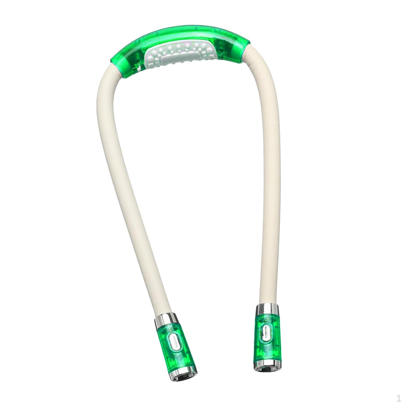 

Convenient Led Lamp Neck lighting Adjustable Brightness Battery Powered for Knitting Repairing зелений
