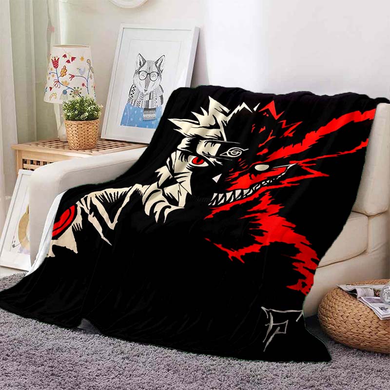 NARUTOUzumaki Naruto anime print blanket, warm and comfortable flannel blanket, suitable for bedrooms, sofas, beds, chairs, picn