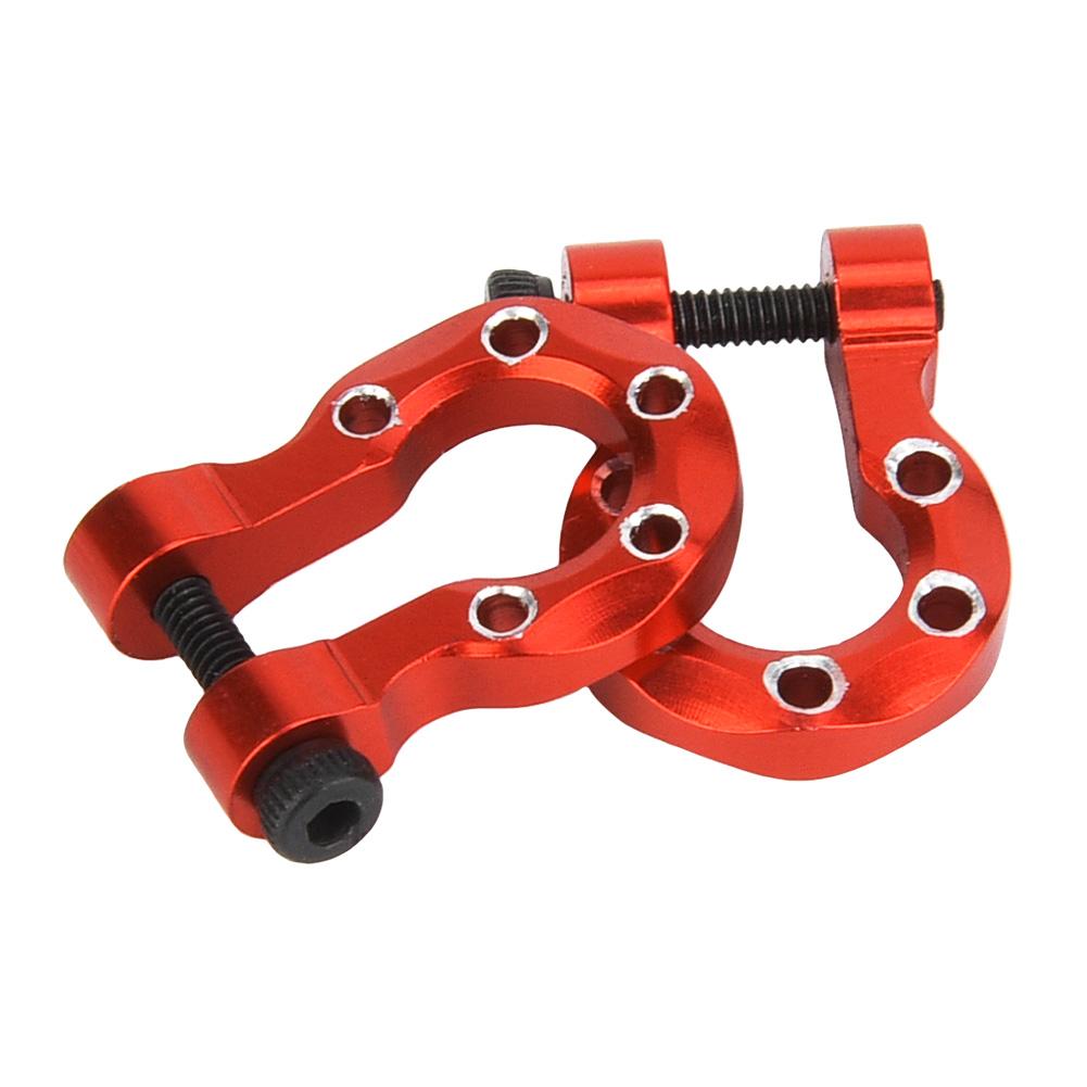 2pcs Metal RC Trailer Hook Decoration Parts Fit for TRAXXAS TRX 4 1 10 RC Crawler(Red)