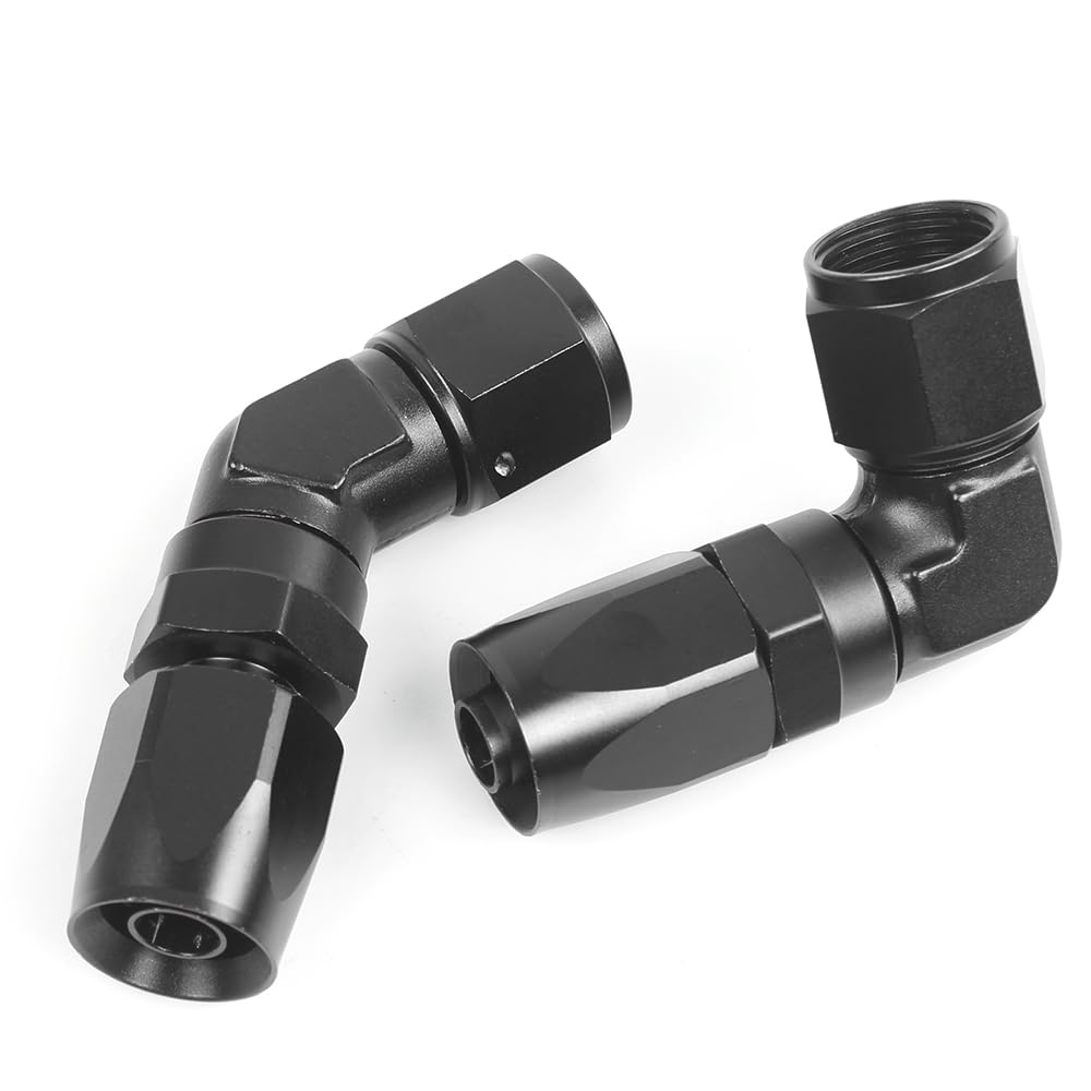 MUTEKI AN12-45° Fitting Adapter, Cooling System, Cooler, Intercooler, Aluminum, Connection, Forged