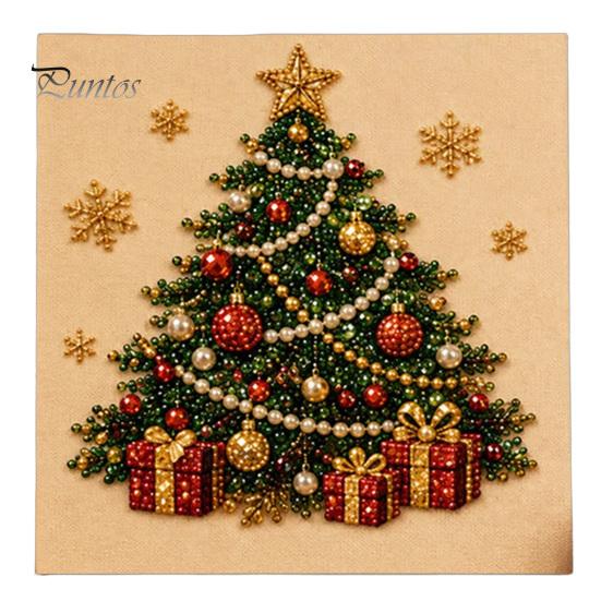 Handgefertigte Dekorationsornamente DIY Weihnachts-Perlenmalerei Kunst-Kit mit Holzrahmen, Basteln, Kranz-/Weihnachtsmann-Bastelsets zur Entspannung Claus/Weihnachten