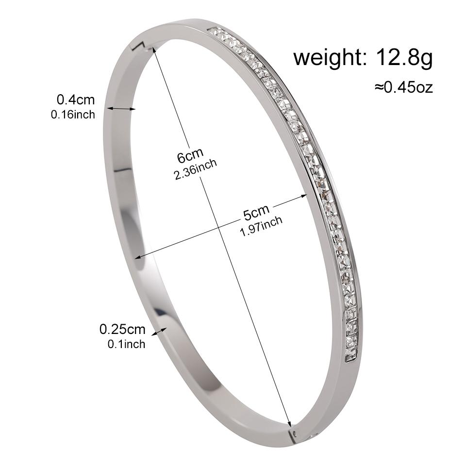 ZAKOL 5/1pcs Creative Stainless Steel Four-leaf Flower Bracelet Set for Women Buling Zirconia Inlaid Fashion Stackable Jewelry