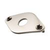 Musiclily Pro Steel Curved Diamond Jack Plate for Electric Nickel 9.6mm Guitar/Bass,