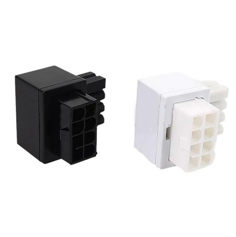 Atx 8Pin Female 90 Degree Angled To 8 Pin Male Power Adapter Gpu Power Steering Connector For Graphics Video Card Gpu