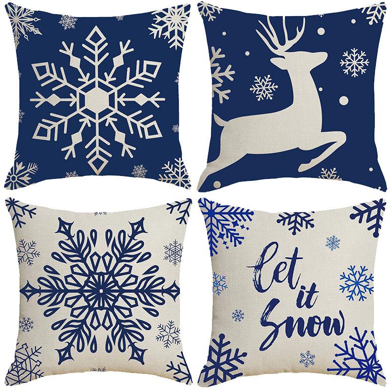 New Christmas Pillow Cover, Festive Pillow, Cushion Cover, Gift Backrest Cover, Waist Cushion Cover