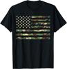 Patriotic USA Flag 4th of July Camo American Flag Camouflage T Shirt