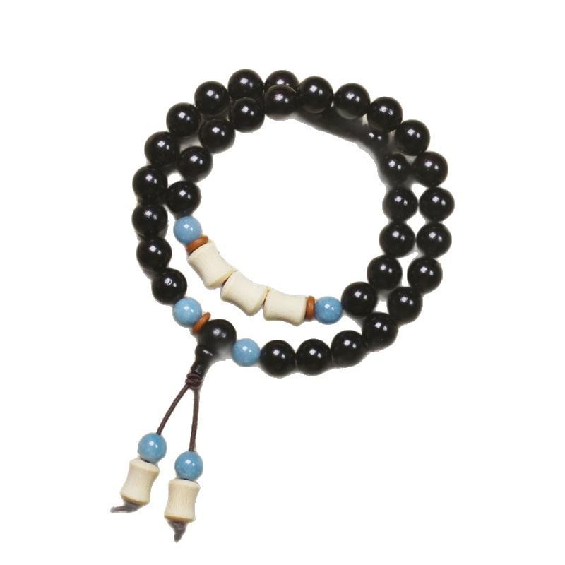 Black Sandalwood Bamboo Knot Multi-Layer Bracelet Literary Gift