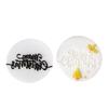 Creative Christmas Cookie Stamp with English Blessing Food Grade Fondant Mold Biscuit Maker for Festival Baking Needs