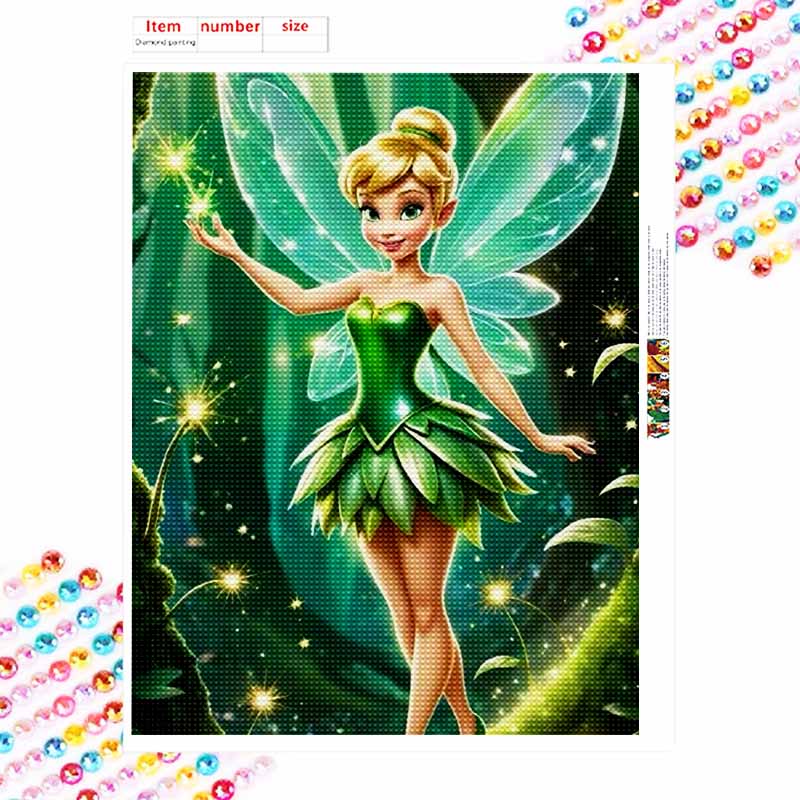 Disney Diamond Painting Full Diamonds 5D Tinker Bell Fairy Art Home Decoration Creative Handicrafts