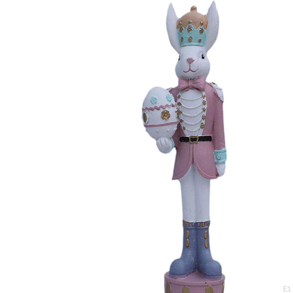Easter Bunny Decoration Sculpture Table Centerpiece Lovely Decor Desktop Ornament for