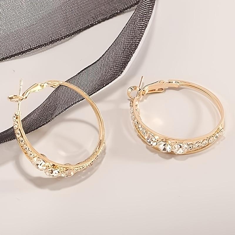 Set of 2 Elegant Round Earrings, Ideal for Weddings, Parties, Birthdays, Everyday Use, And a Great Gift for Women