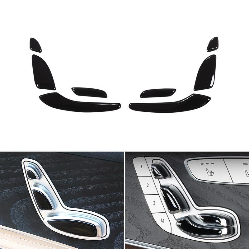 

Стайлинг автомобиля ABS яркий черный переключатель регулировки сиденья кнопка блокировки крышка отделка для Mercedes Benz CE GLC Class W205 W213