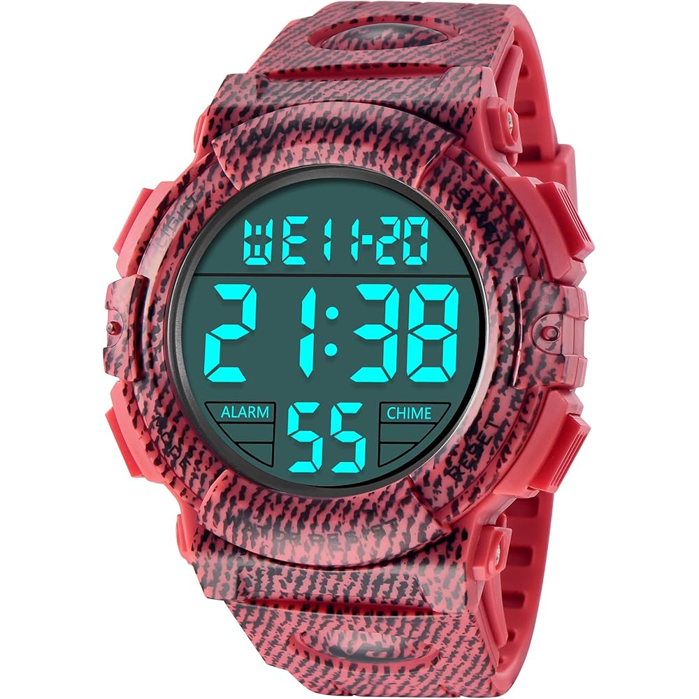 L Lavaredo Men s Digital Watch 50m Waterproof Date Day Alarm LED Display Multi-Function Sports Watch