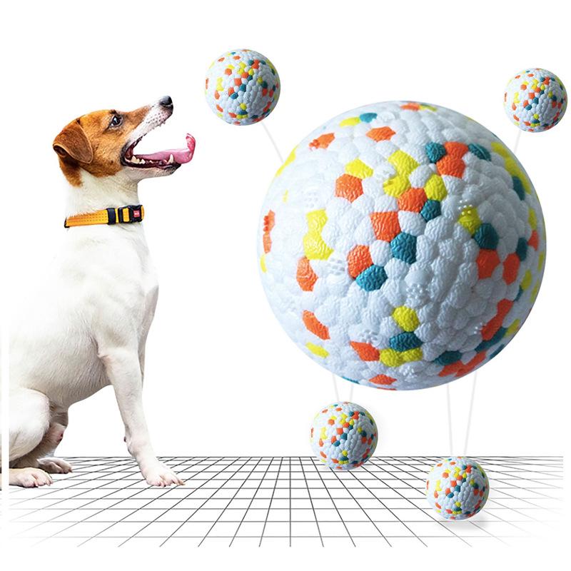 Meianju High-Elastic Lightweight Molar Pet Toy – Bite-Resistant Popcorn Ball for Dogs