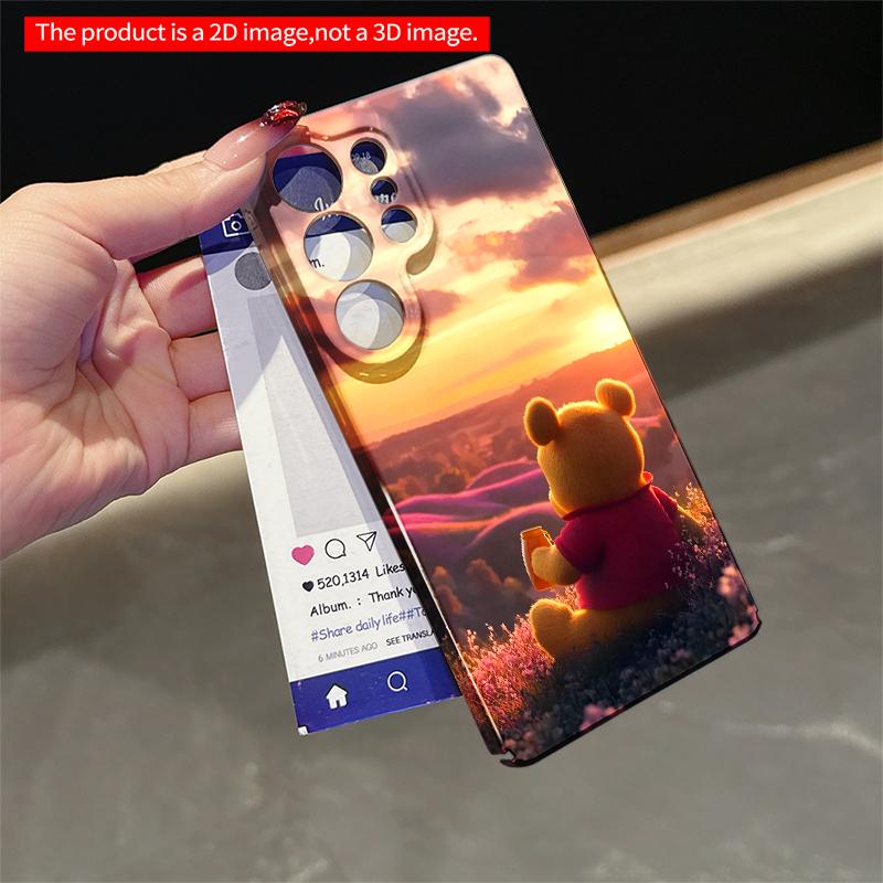 2DFlat Samsung phone case Winnie the Pooh Sunset Vista Applicable to Galaxy S22 S23 S24 S25ULTRA S26 A12 A13 A14 A15 A16