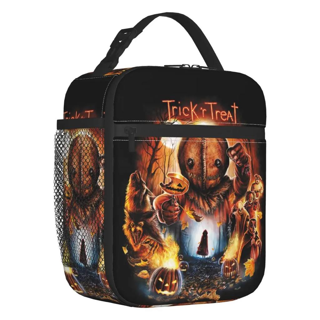 Treat Sam Halloween Horrorfilm Isolierte Lunchtaschen für Arbeit Schule Auslaufsicher Thermische Kühltasche Bento Box Frauen Kinder