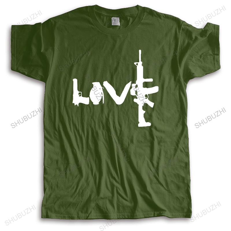 Summer Cotton Black Funny Tshirt Banksy Street Art Love Guns AK-47 AK47 AK New Arrived Man Casual T Shirt Cotton Drop Shipping