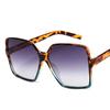 Gafas de sol cuadradas negras de gran tamaño para mujer, gafas de sol coloridas con montura grande, gafas de espejo para mujer, gafas unisex con degradado, gafas de sol estilo hip hop