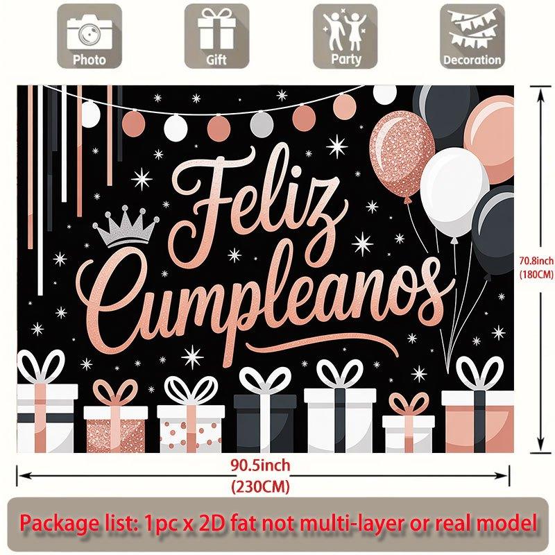 Party Backdrop Flat Feliz Cumpleanos Events Wedding Coming Ceremony Four Season Celebration Photo Booth Front Door Decor