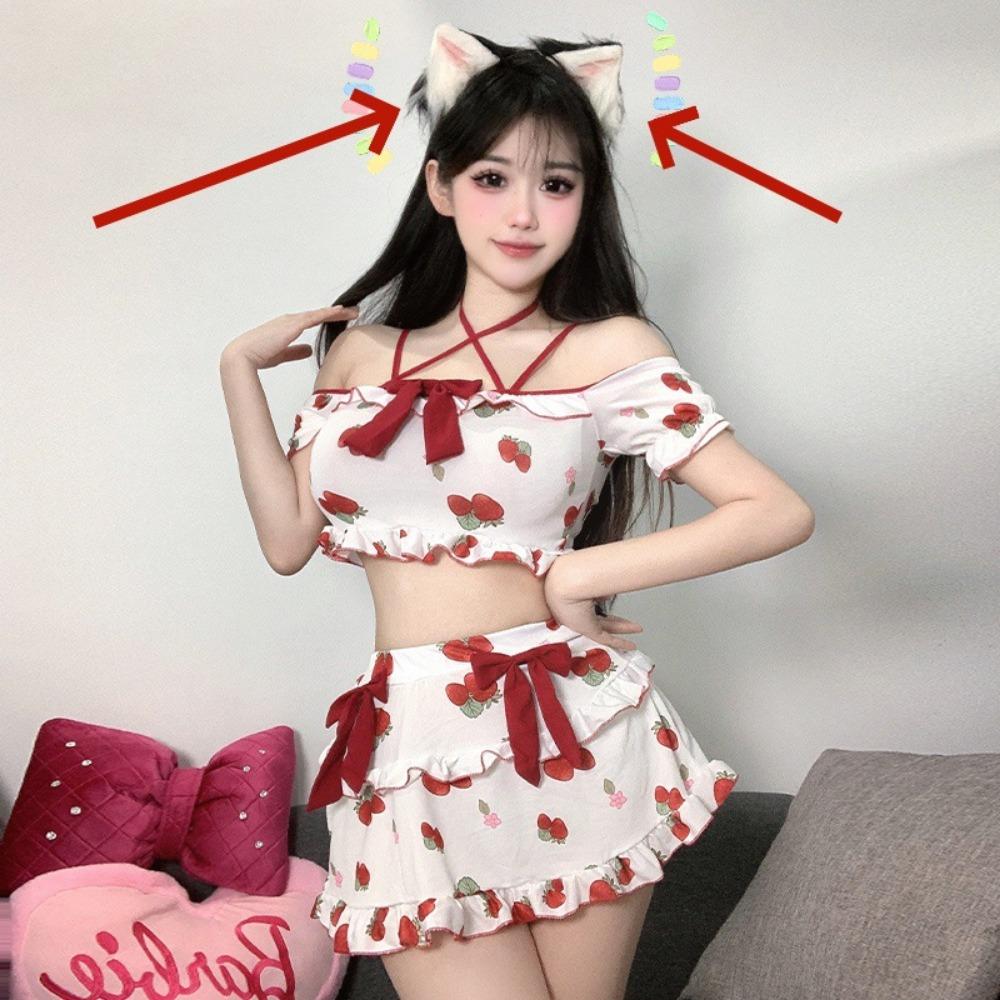 Domila Pure Lust Sexy Uniform Seduction Lingerie Schoolgirl Suit Strawberry Campus College Jk Student