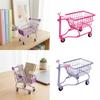 Model Shopping Cart Storage Hollow Toy Trolley Container Desktop Stationery Holder  Girls