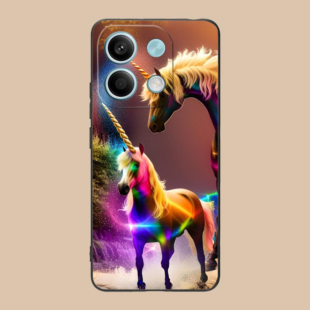 Fantasy Einhorn Handyhülle für Xiaomi 15 14 13 12 Mi 11 T Ultra Lite Pro S X 5G Bunte Druckabdeckung Luxus Smartphone