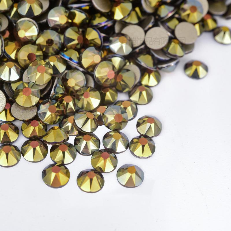 16 Cut Sides Eight Big And Eight Small Imitation Austrian Flat Bottom Drill Nail Drill Ab Color Diy Mobile Phone Case Glass Accessories Rhinestone