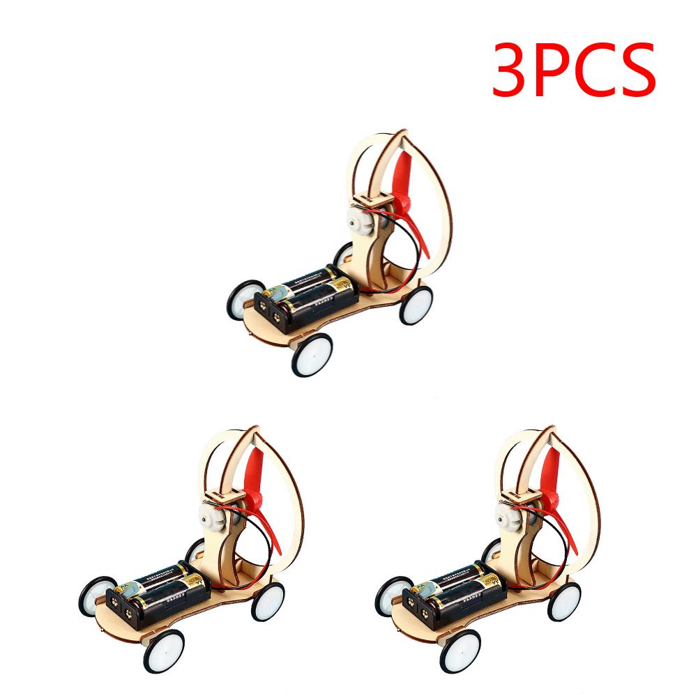 Kids DIY Electric Wind Car Model Students Physical Experiments Technology Toys DIY Electric Wind Car Toys