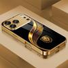 Golden Lion Shield Glass Phone Case Suitable for iPhone 17 16 15 14 13 12 11 Pro Max Plus Anti Drop and Anti Shock Back Cover