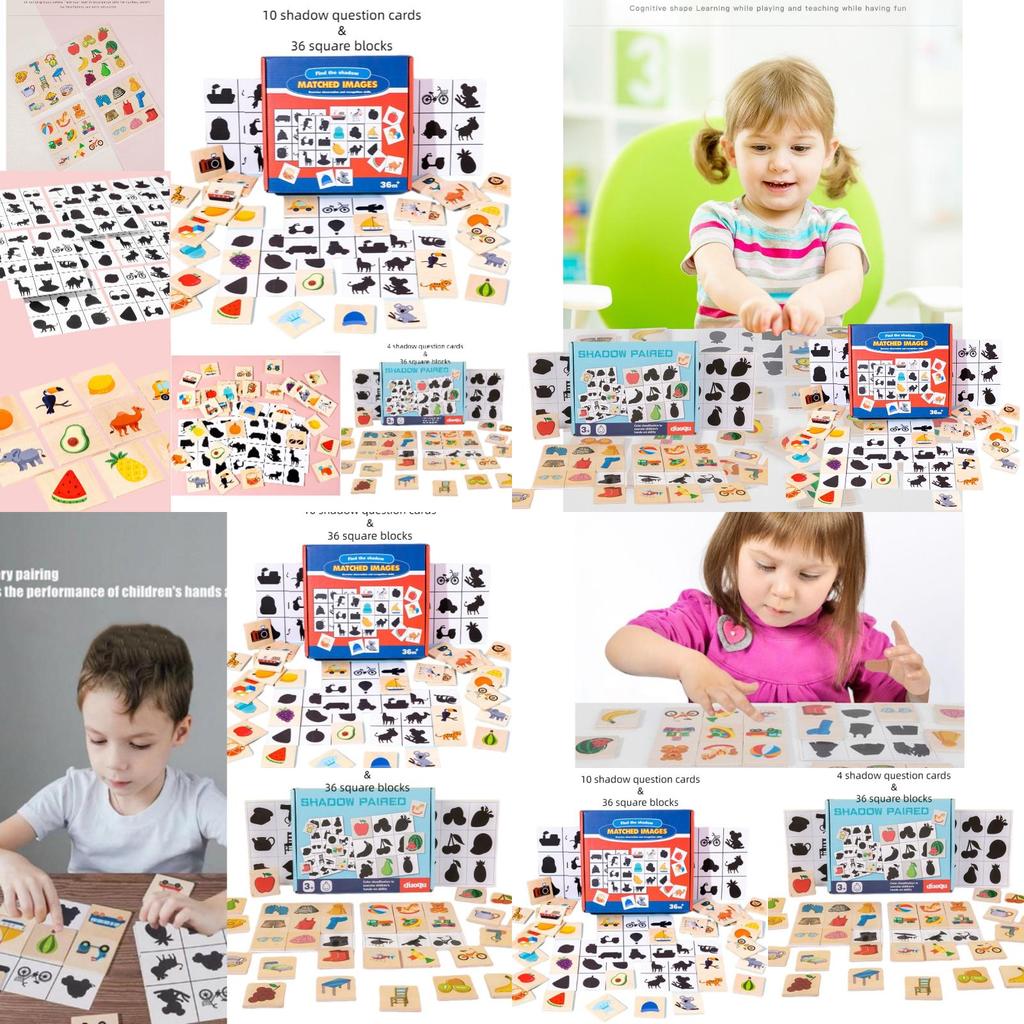 Wooden Animal And Fruit Matching Game For Early Learning And Cognitive Development