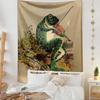 1pc Vintage Frog Playing Violin Tapestry Polyester 2D Flat Wall Hanging for Bedroom Living Room All Season Home Decor
