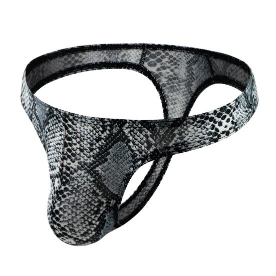 Men Thong Sexy Low-Rise Slim Fit Briefs Leopard Print High Elasticity Breathable Panties Comfortable Daily Wear