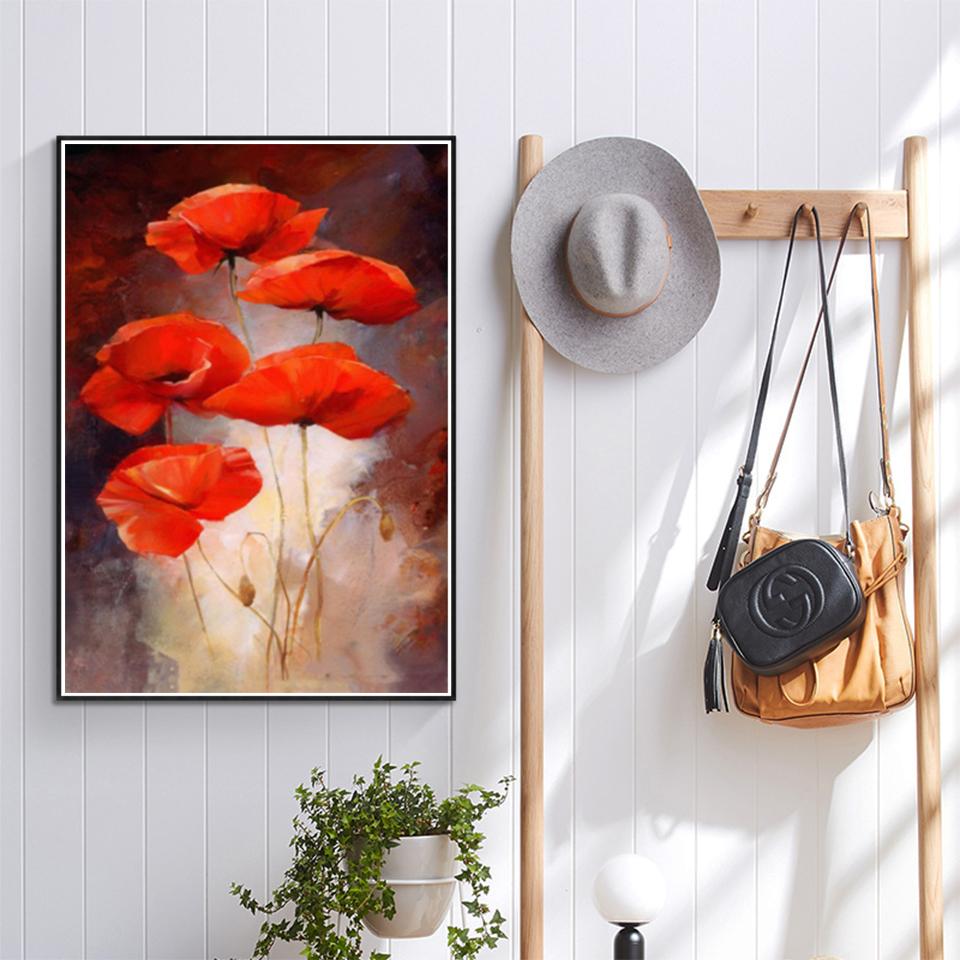 5D DIY Diamond Painting Flower Vase Cross Stitch Kit Rhinestone Rose Picture Full Diamond Embroidery Gift Mosaic Home Decoration