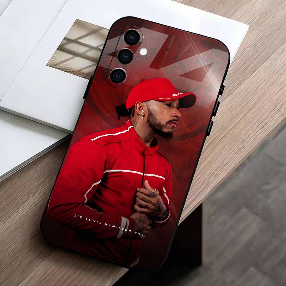 44 L-Lewis H-Hamilton  Phone Case Black Silicone Soft For Samsung Galaxy A73,A72,A71,A70,A53,A52,A51 Samsung a70
