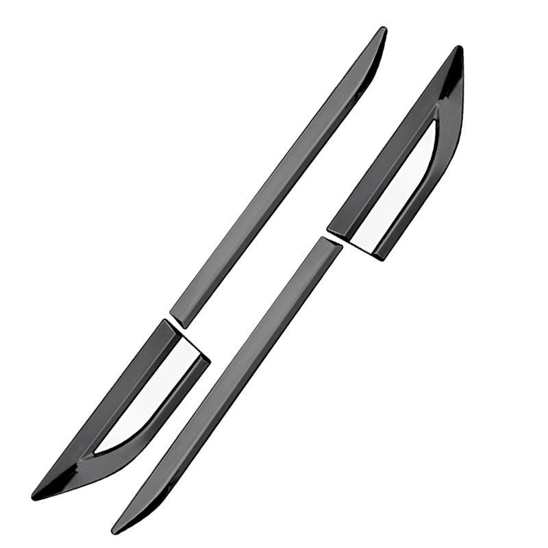 Car Stainless Steel SUV Body Front Door Side Fender Trim Emblem Sticker Cover Accessories Badge Strip Stripe Decal Decor