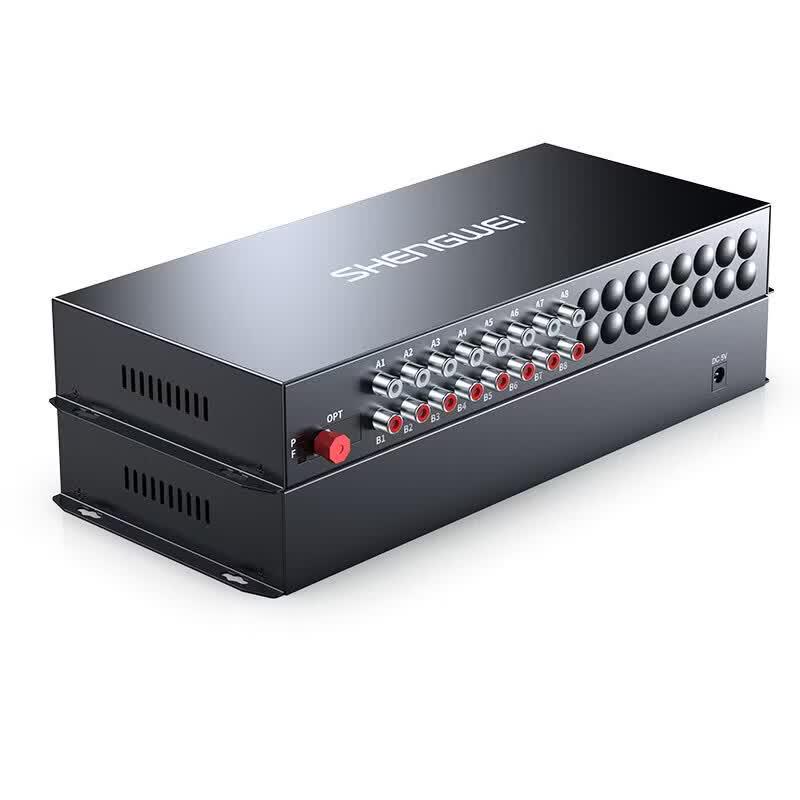 Shengwei 8-Channel Bidirectional Audio Fiber Optic Converter