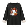 Women's Long Sleeve Pullover Round Neck Halloween Print Winter Casual Top