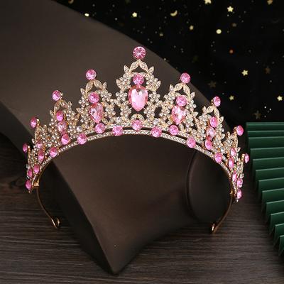 Brautkrone, Legierung, Strass, Hochsteckfrisur, Krone, Hochzeitskleid, Haarschmuck, Geburtstagsbankett-Stirnband