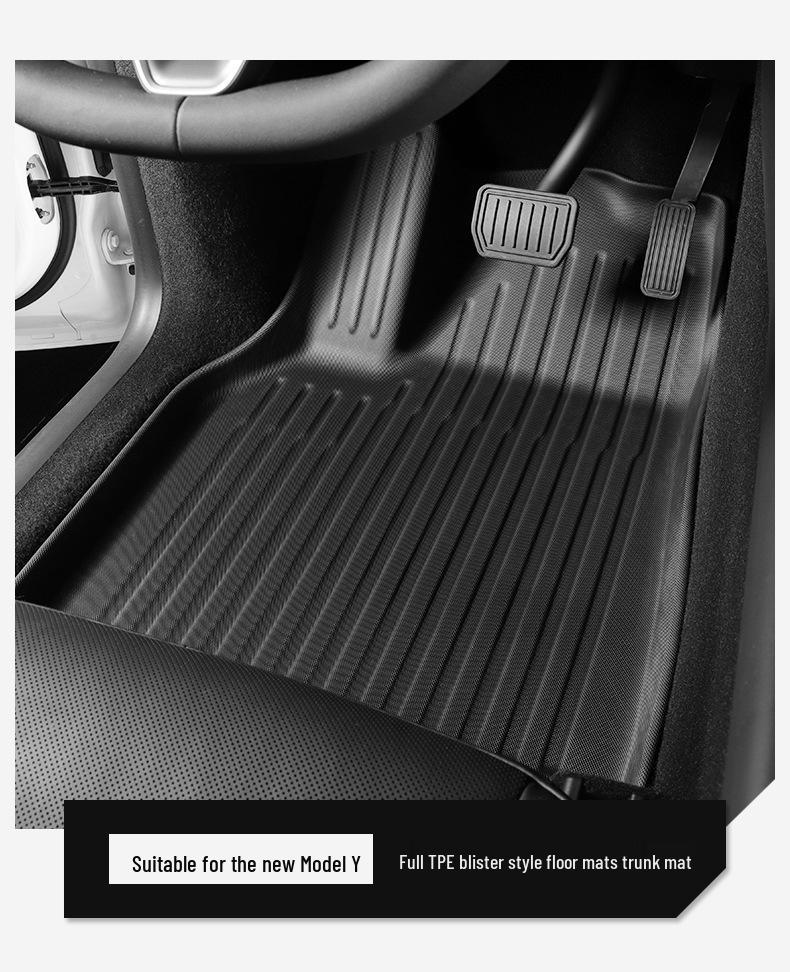 Compatible Tesla Model Y 2025 TPE Floor and Trunk Mats for Left/Right-Hand Drive Vehicles